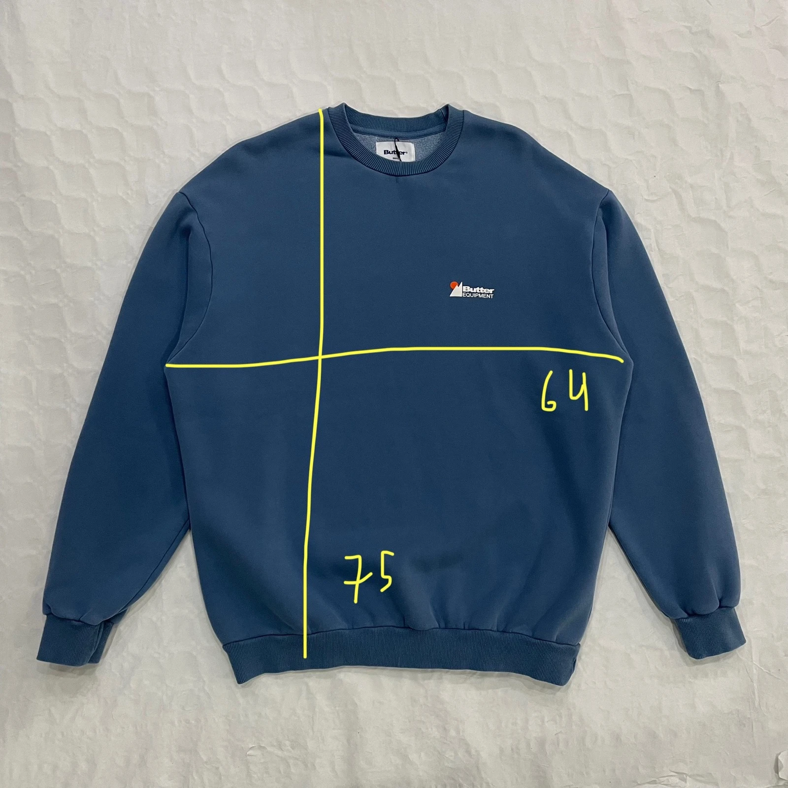 Butter Goods - Distressed Pigment Crewneck (Pacific Blue) – photo 3